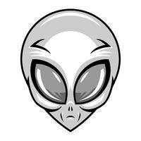 Ilustración de vector de cabeza extraterrestre