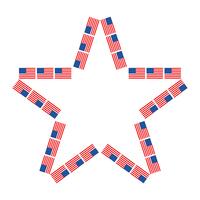 American Flags vector