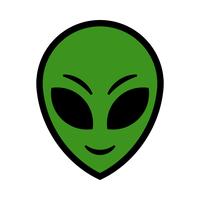 Alien head vector illustration