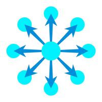 Diagrama de redes Vector icono
