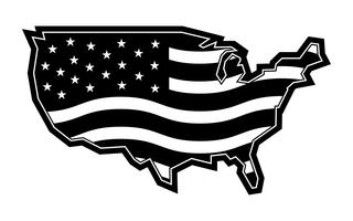 Icono de vector de bandera de país de América