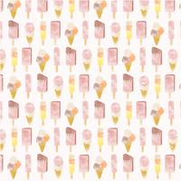 Vector Seamless Ice Cream Pattern