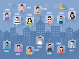 Social network people. vector