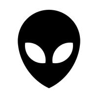 Alien head vector illustration