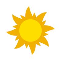 Sun icon vector