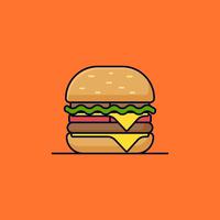 Double cheese burger vector