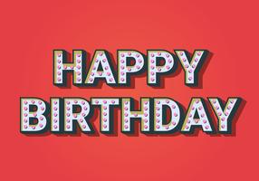 Happy Birthday Typography in Red Background vector