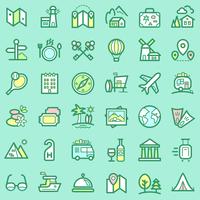 Travel icons set. vector