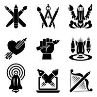 Abstract vector collection of creative process icons. 