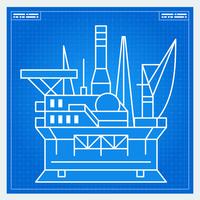 Esquema de plataforma de plataforma petrolera vector