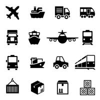 Shipping logistics deliver icons vector