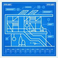 House blueprint vector