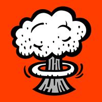 Mushroom Cloud Atomic Nuclear Bomb Explosion Fallout vector icon