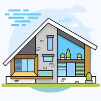 Vector illustration of modern house.