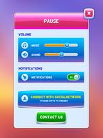 Game UI. Pause menu screen vector