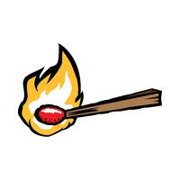 Match Flame Vector Icon