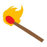 Match Flame Vector Icon