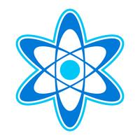 Dynamic Atom Molecule Science Symbol vector icon