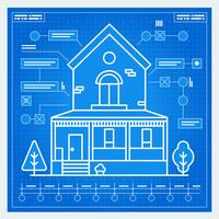 House blueprint vector
