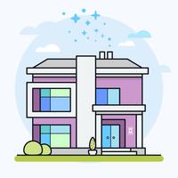 Vector illustration of modern house. 