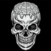 aggressive emblem with skull