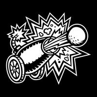 War Cannon Firing Cannonball vector icon