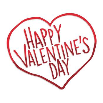 Happy Valentine's Day heart vector