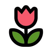Flor de tulipán Vector icono