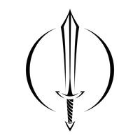 Metal Sword vector cartoon icon