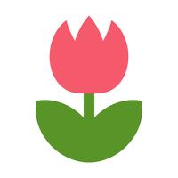 Flor de tulipán Vector icono