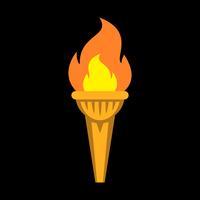 Torch Flame vector icon