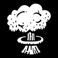 Mushroom Cloud Atomic Nuclear Bomb Explosion Fallout vector icono