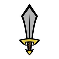 Metal Sword vector cartoon icon