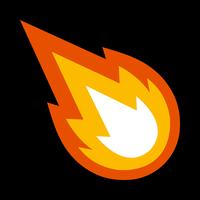 Hot Flame Fireball vector cartoon