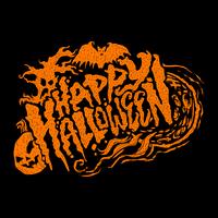 Happy Halloween text design lettering vector