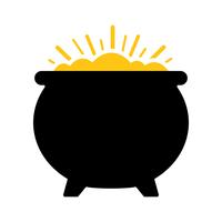 Pot of gold vector icon