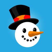 Snowman cartoon vector illustration