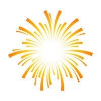 Exploding Fireworks logo vector icon