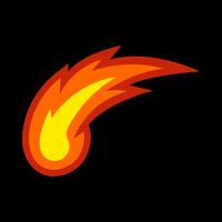 Hot Flame Fireball vector cartoon