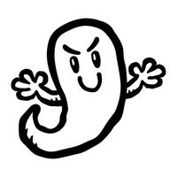 Fantasma de dibujos animados vector