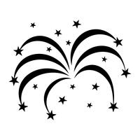Exploding Fireworks logo vector icon