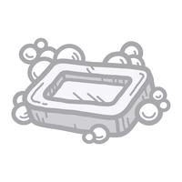 Hand Holding Bar of Soap vector