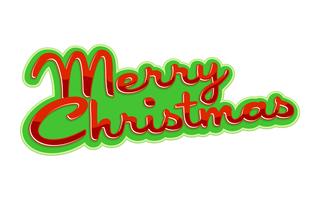 Merry Christmas text font graphic vector