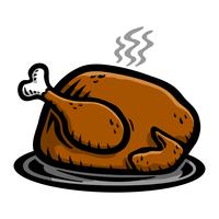 Cooked Turkey vector