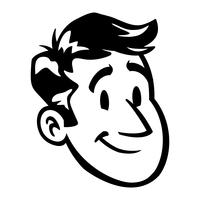 Man head cartoon vector illustration