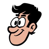 Man head cartoon vector illustration