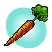 Dibujos animados de zanahoria vegetal vector