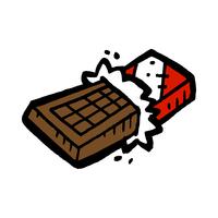 dibujos animados de barra de chocolate vector