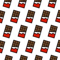 barra de chocolate de patrones sin fisuras de dibujos animados vector