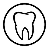 Icono de vector de diente
